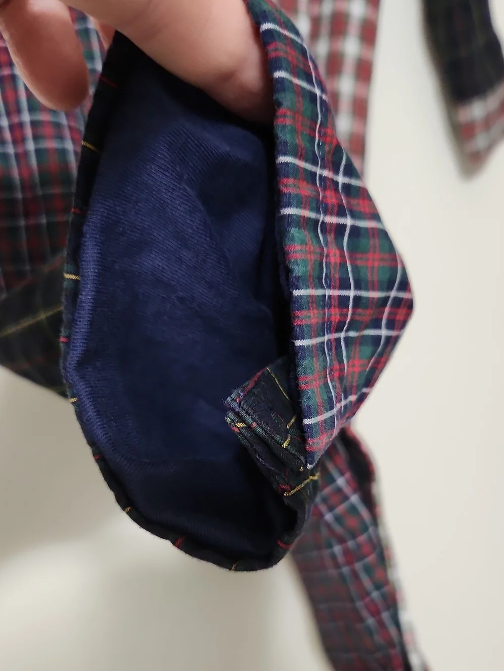 Ralph Lauren Multiplaid Baby Outfit with Green & Red Tartan Lining 9 Months
